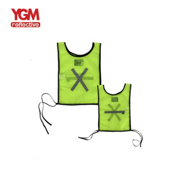 High visibility green security safety running vest